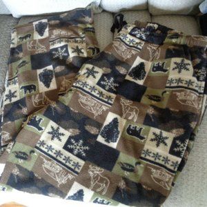 Mens Fleece Lounge Pants With Pockets Winter